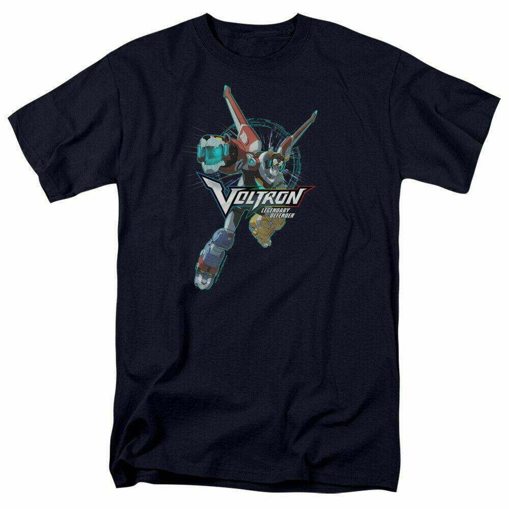 Voltron Legendary Defender Defender Pose T Shirt Mens Licensed Cartoon Navy XL