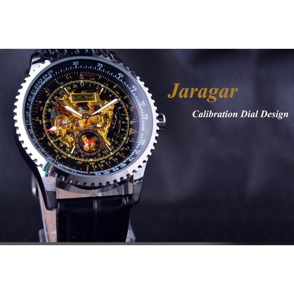 JARAGAR Pánská móda Ležérní dutý mechanický strojek s automatickým mechanickým strojkem GMT933-1-A