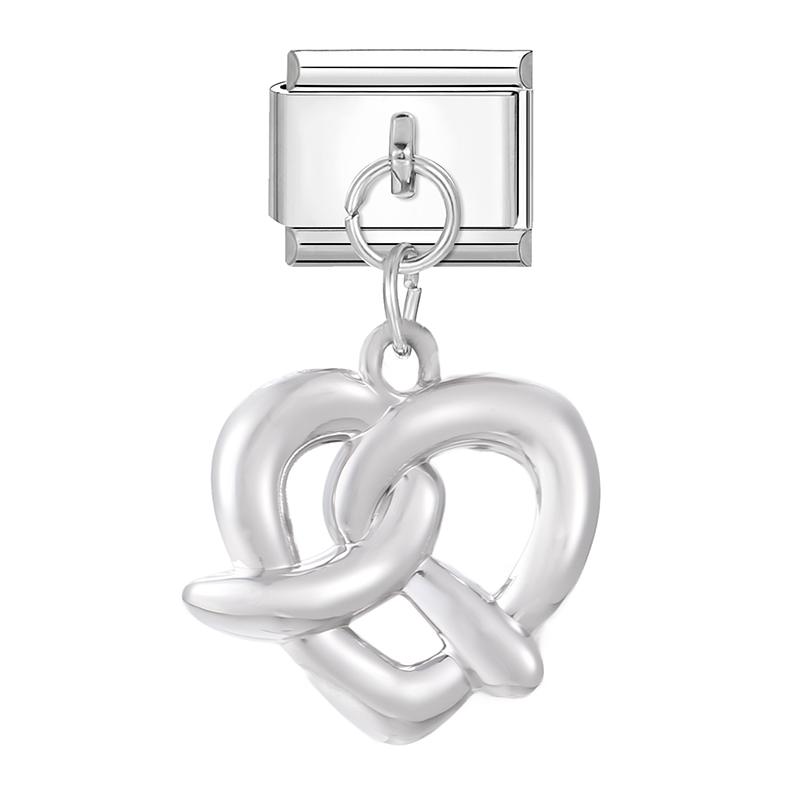 Fashion Heart Lips Bow Knot Feet Fishbone Pendant Italian Charm Link Fit 9mm Stainless Steel Bracelet DIY Making Men Women Gifts