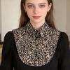 Collar Leopard Print Detachable Lapel Lightweight Breathable Collar Women Half Shirt Collar Dresses Blouses Accessory