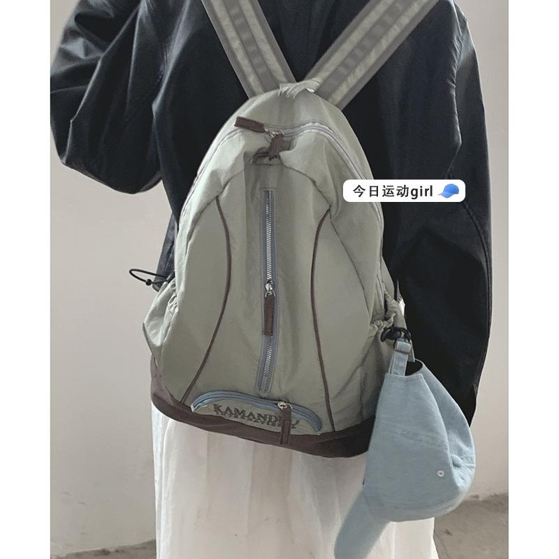 Nylon canvas bag women's 2025 new Korean backpack casual student class large-capacity backpack