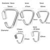 Stainless Steel Triangle Carabiner Outdoor Camping Hiking Keychain Snap Clip Kettle Buckle Chain Screw Lock Accessories