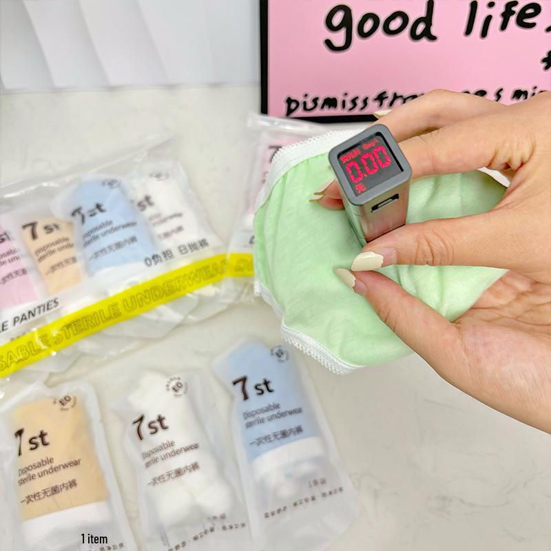 Women's Disposable Travel Underwear: Triangle Design, Portable, Wash-Free, Individually Packaged for Sauna and Daily Use.