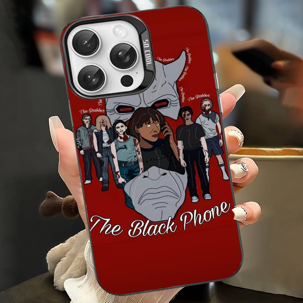 

Horror Movie The B-Black P-Phone Phone Case For IPhone 17 16 15 14 13 12 11 Pro Max Plus Color Silver Cover iPhone 16 pro