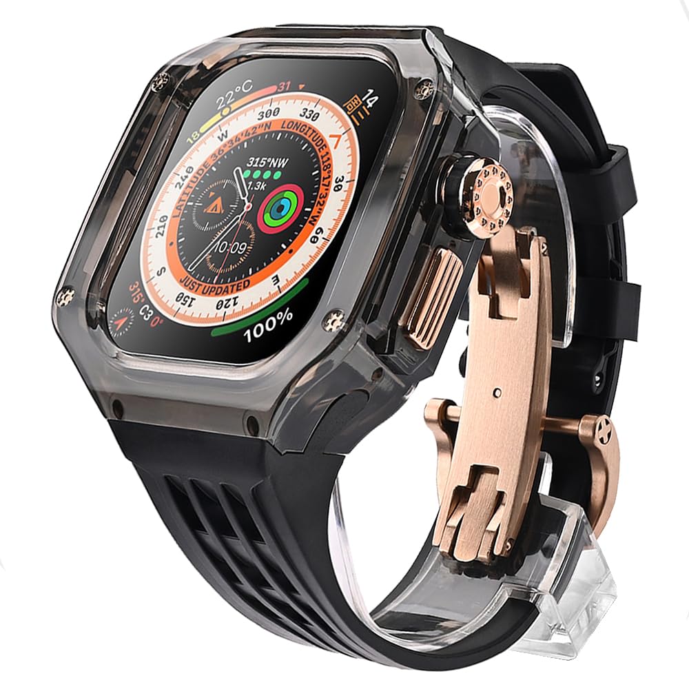 

Совместимый Apple Watch Apple Watch Band Band с 49 мм совместимый прозрачный черный силиконовый модный популярный ремешок [Pride Boutique] ремешок, спортивный, чехол,