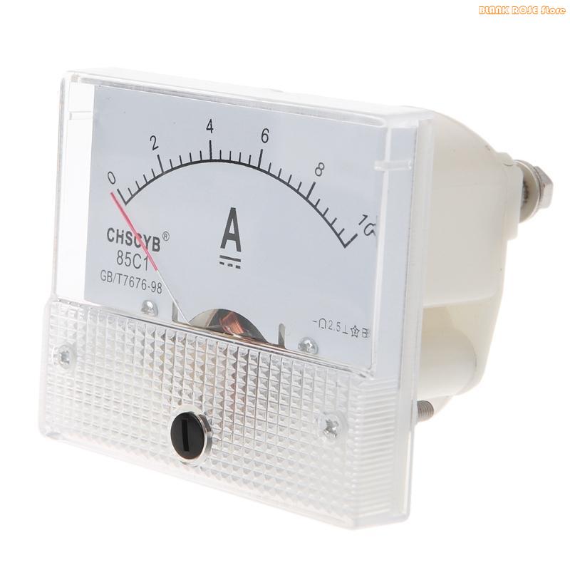 K1AE 0-10A Analog for DC Current Panel Meter Amperemeter Rectangle Measuring Detector