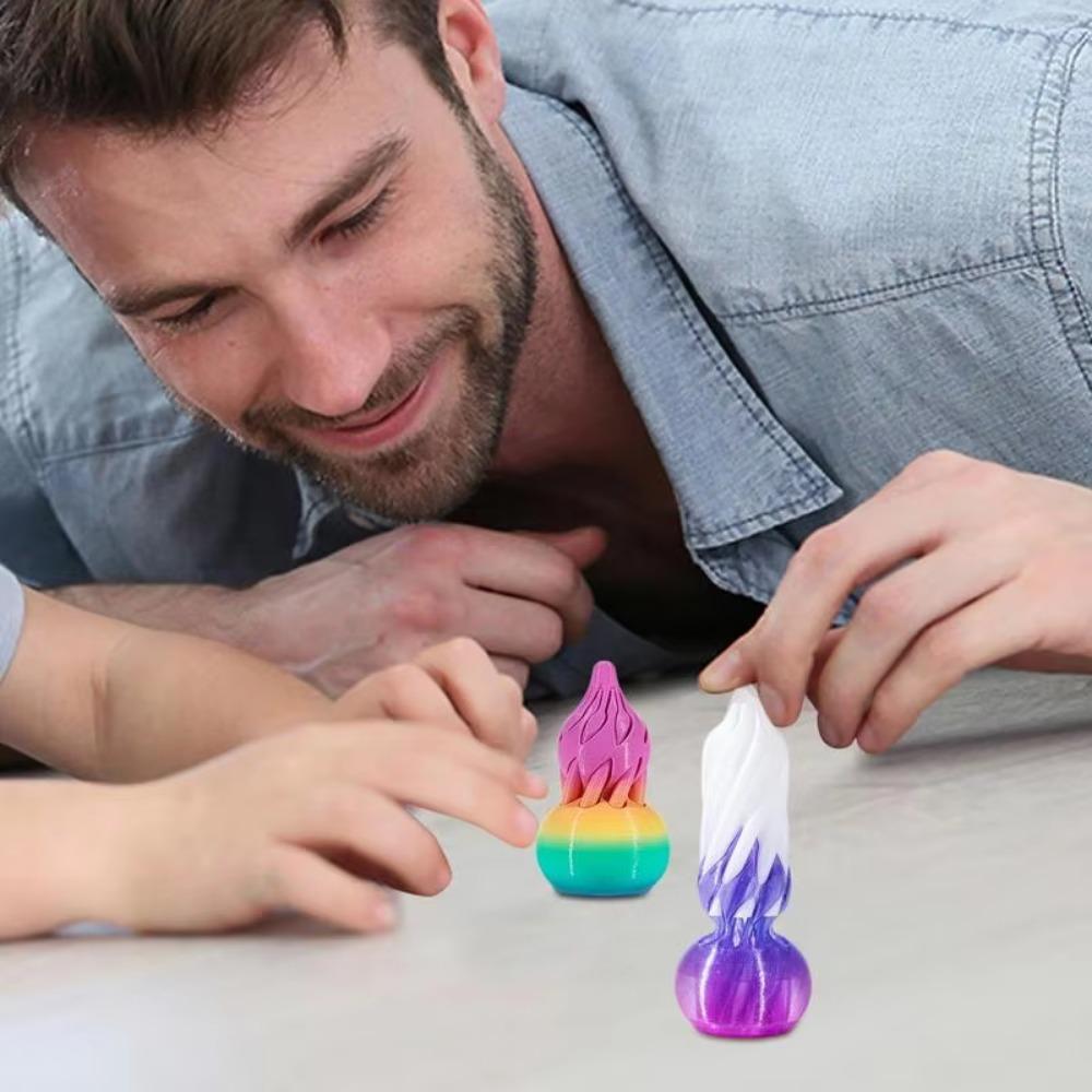 3pcs Classical Rotatable Gourd Toy Mini 3D Printed Spiral Toy Fingertip Gourd Ornament  Desktop
