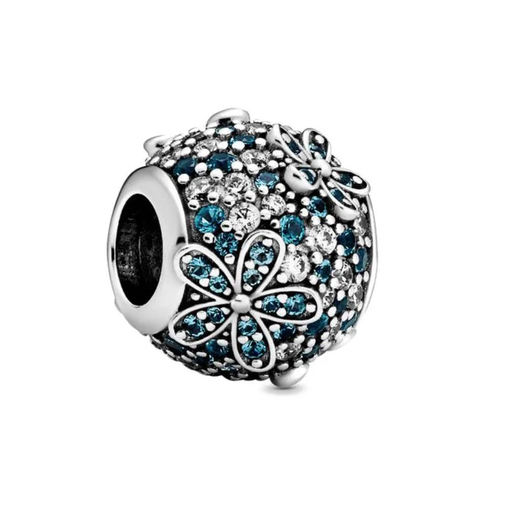 925 Silver Bow Globe Snowflake Charm Pendant DIY Jewelry Gift For Women Fashion Bracelet Accessories