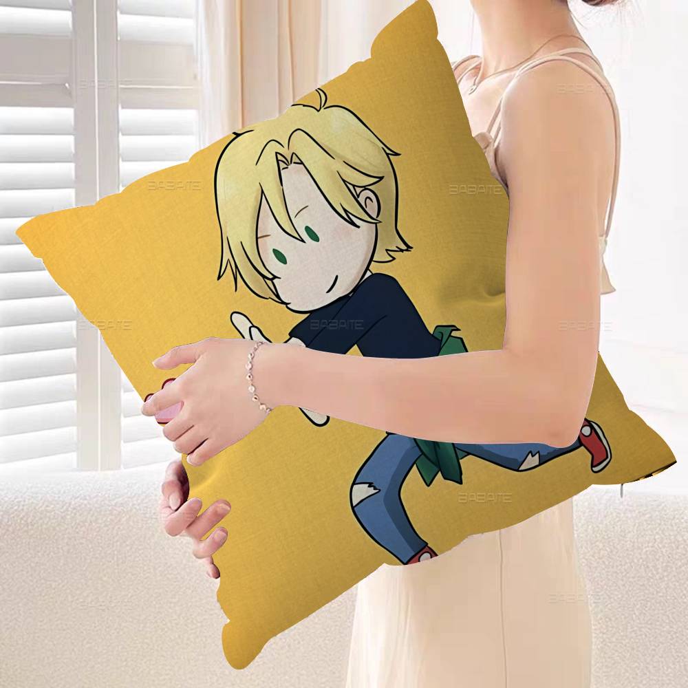 Banana Fish Pillow Cover for Bedroom Room and Living Room Sofa Decorative Cushion Cover