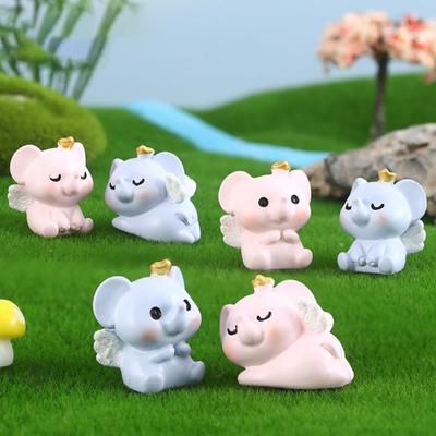 Lot de 2 figurines d'éléphant en résine, magnifiquement conçues, pour décoration de jardin ou de maison