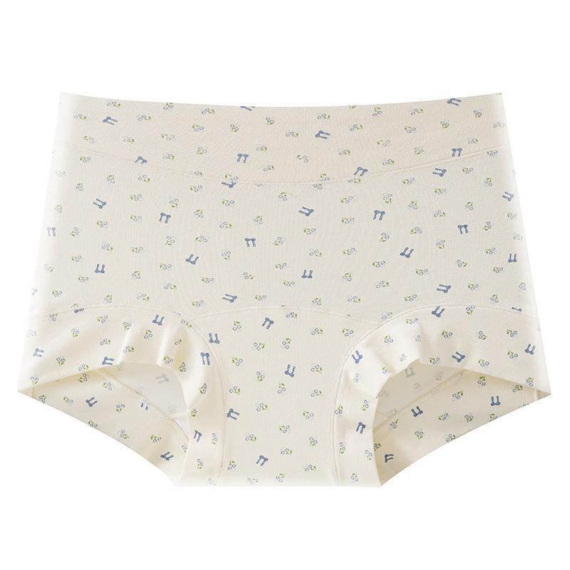 10A Antibacterial Pure Cotton High-Waist Women Boyshort Panties, Baby Cotton Full Cotton Crotch Plus Size Soft Breathable Underwear