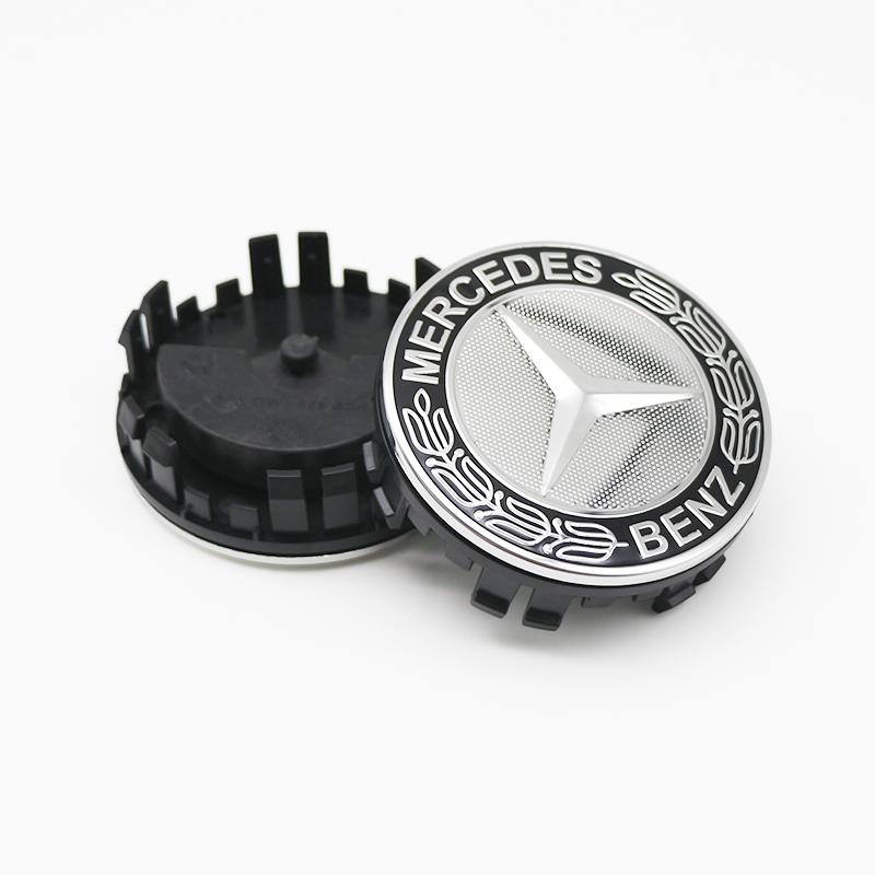 Benz Car 75mm Car Floating Wheel Center Hub Caps Cover for Mercedes Benz B/C/E/S Class A Class C200L GLC GLK CLA Accessories. CI1