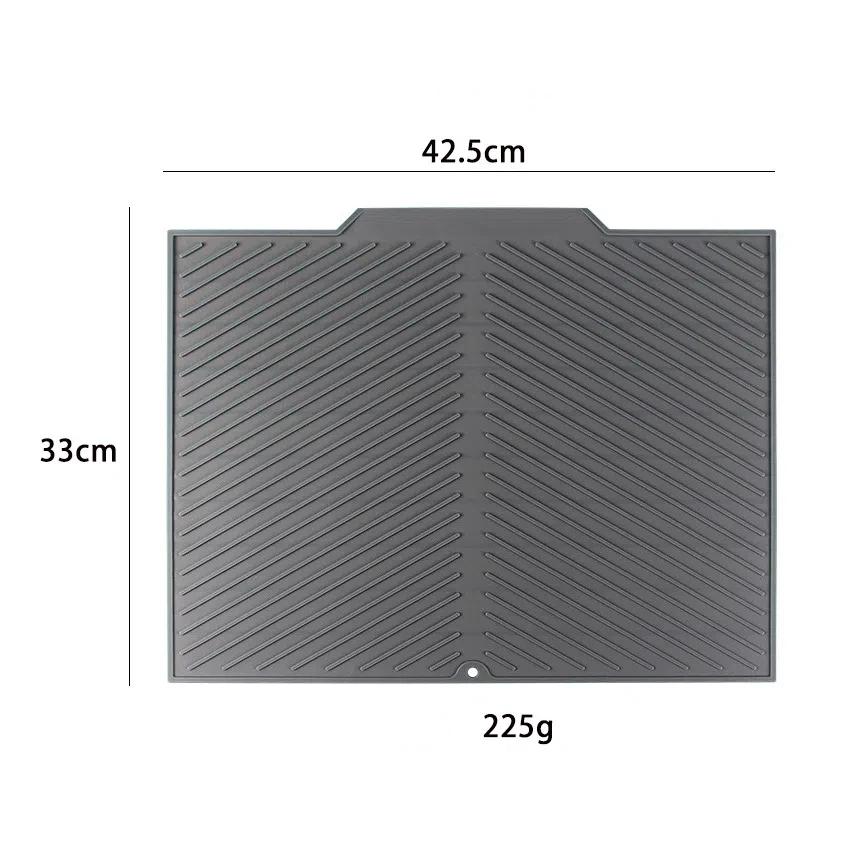 1Pcs Wave Draining Pad Silicone Drying Mat New Non-slip Dish Holder Table Mat Kitchen Placemat Foldable Heat Insulation Pad