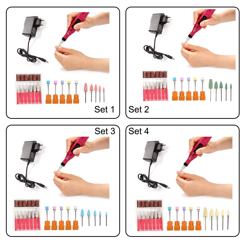 Nail Drill Bits Set Nail Art Polish Manicure Pedicure Machine Nail Brushes Gel Nails Polish Remover
