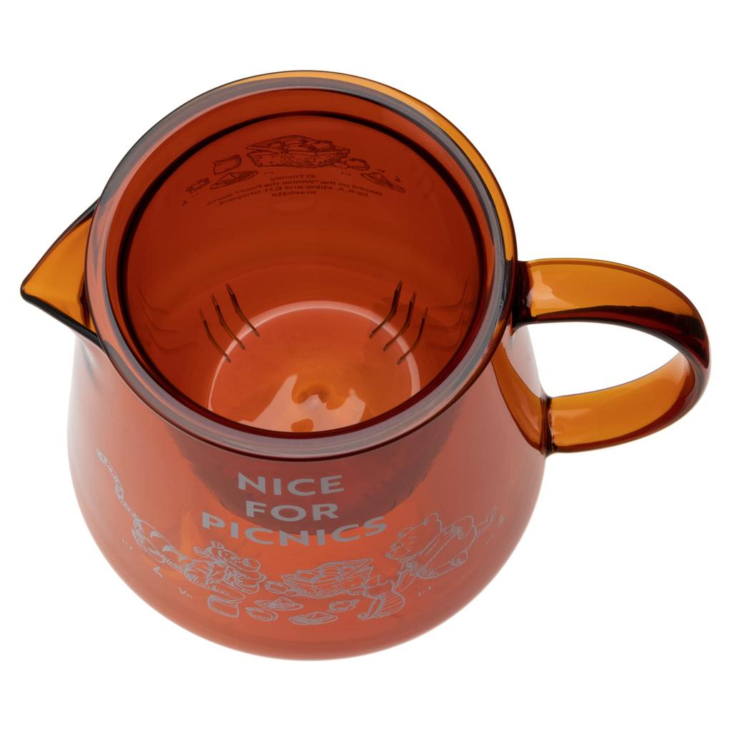 maebata Winnie the Pooh Glass Pot Heat Resistant Glass Heat Resistant Dishwasher Microwave Safe 600ml Disney 52824 D-WP33