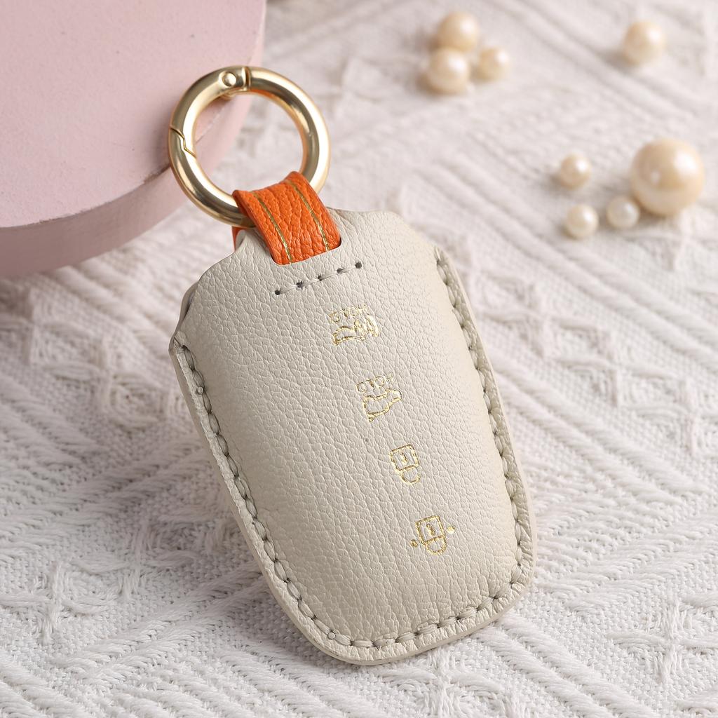 Customized Key Cover Is Suitable for Beijing Hyundai Ix45 Car Hand-stitched High-end Key Protective Case Ring