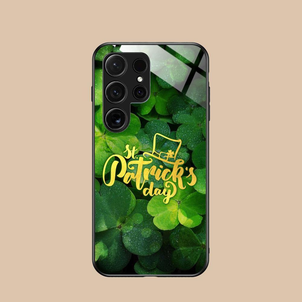 Saint Patrick's Day Mobile Phone Case for Samsung Galaxy A56 55 54 53 52 51 36 35 34 23 16 15 5G Glass Colorful Cover Smartphone