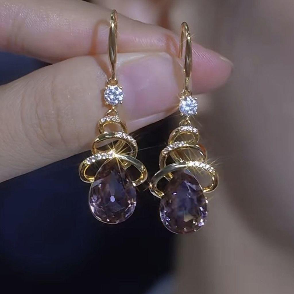 Elegant Luxury Water Drop Earrings: Chic & Versatile Ear Cuffs with Niche Design