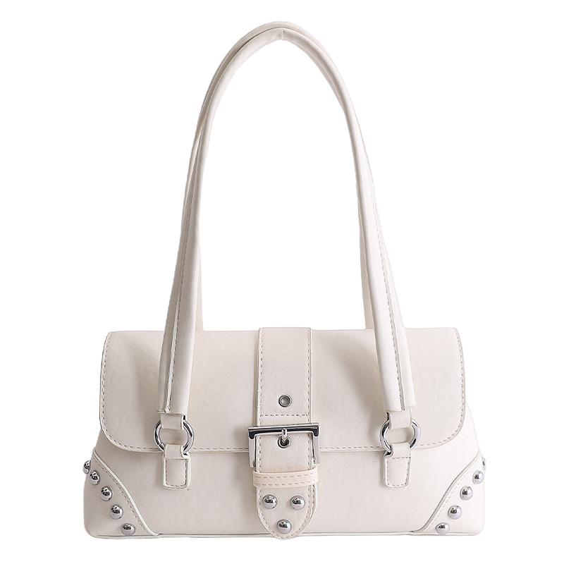 

2026 New Fashion Fresh Hot Trendy Shoulder Bags Solid Hasp Popularity Commute Exquisite Stylish Design Women s Underarm Bags білий