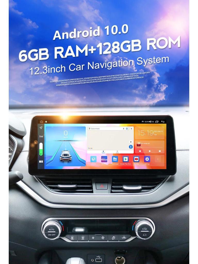 Toyota Corolla Android Navigation with CarPlay - Large Screen Stand-Up Display