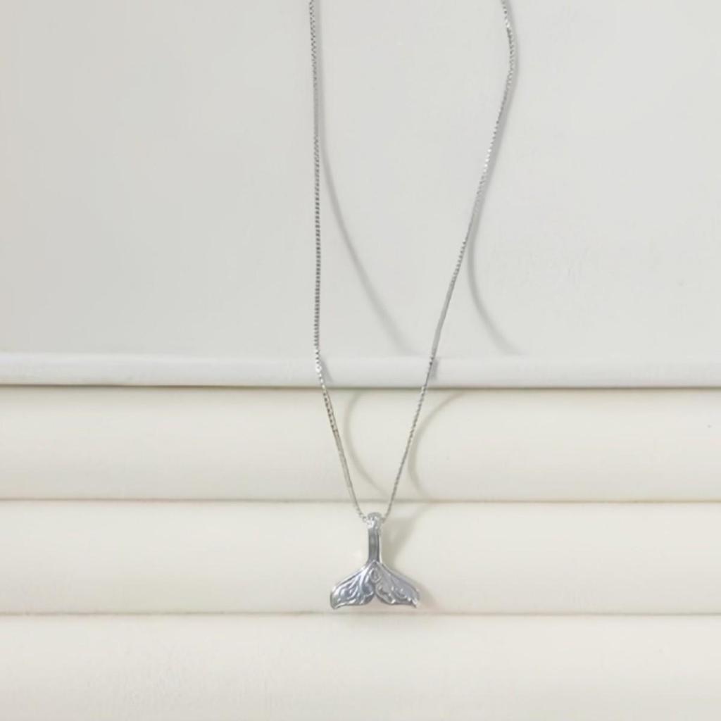 Dolphin Mermaid Tail Pendant Necklace - Simple Korean Style Couples' Accessory