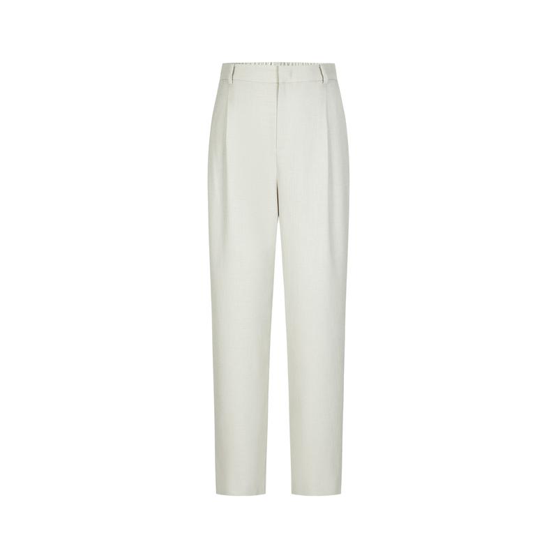 Jiuzi Casual Simple Wind Pleated Harem Pants