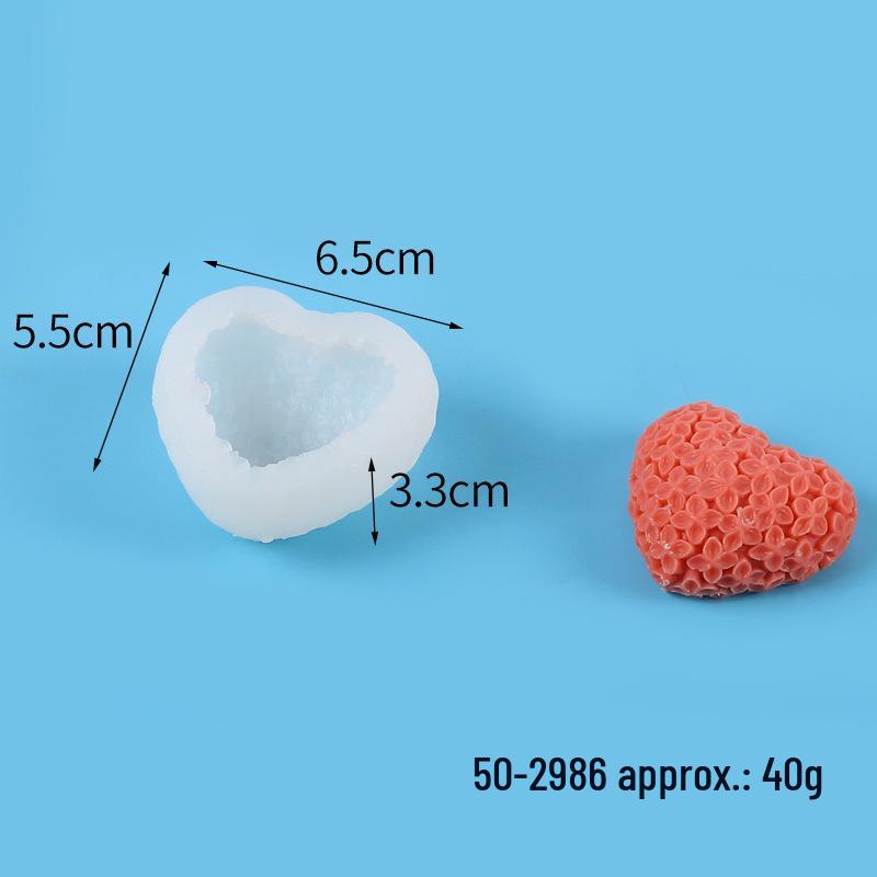 DIY 3D Heart-Shaped Silicone Mold for Valentine's Day Car Freshener, Candle, Squeeze Toy, and Decoration.