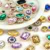 Mixed Size Sunflower Sewing Claws, Artificial Diamonds Crystal Glass Beads Buttons Gemstones Artificial Diamonds