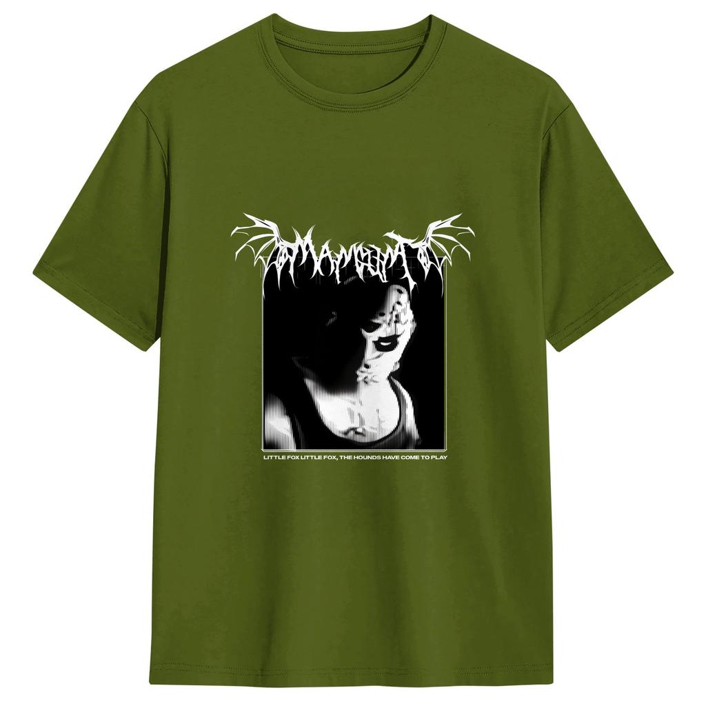 Unisexhunts Horror T Shirt Summer Hipster T Shirts Unisex Cotton O Neck Oversize Top Tees Shortsleeved Y2k Basic Tshirt