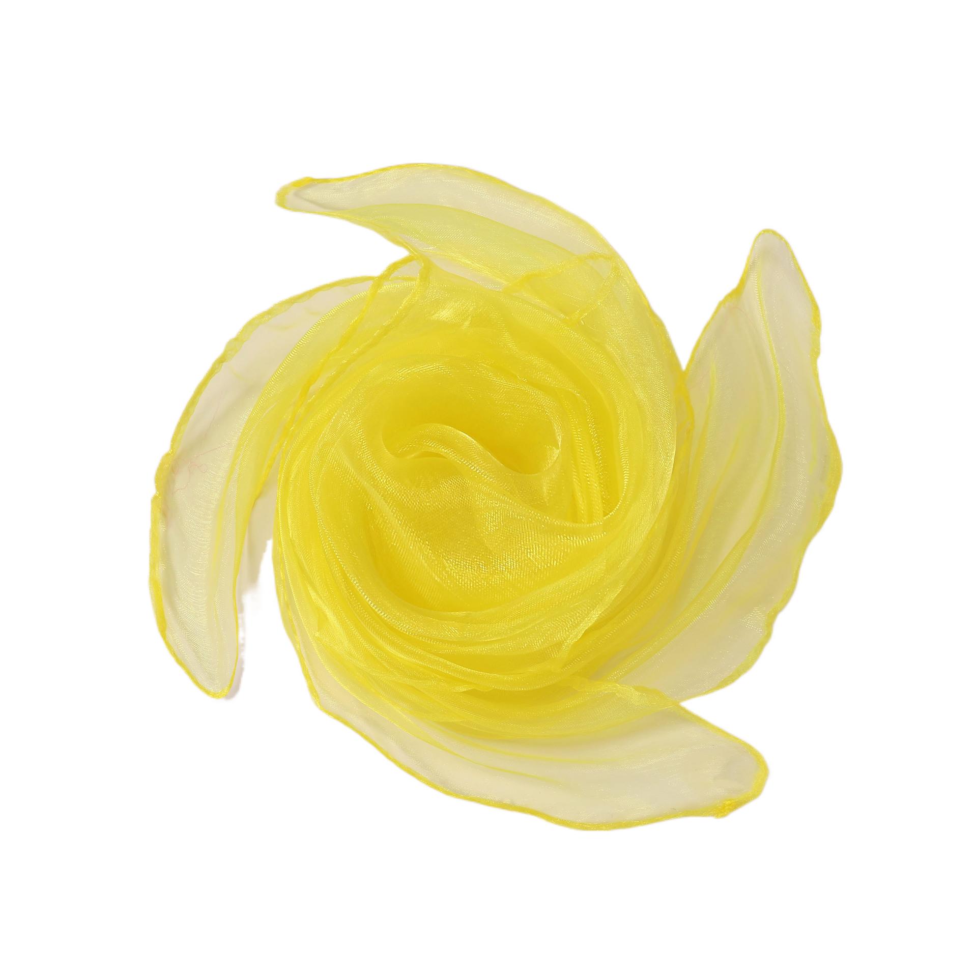 

6 Solid Colors Thin Chiffon Nylon Silk Scarf Magic Show Performance Dance Candy Square Scarf Transparent Neckerchief Shawl About 60x60cm