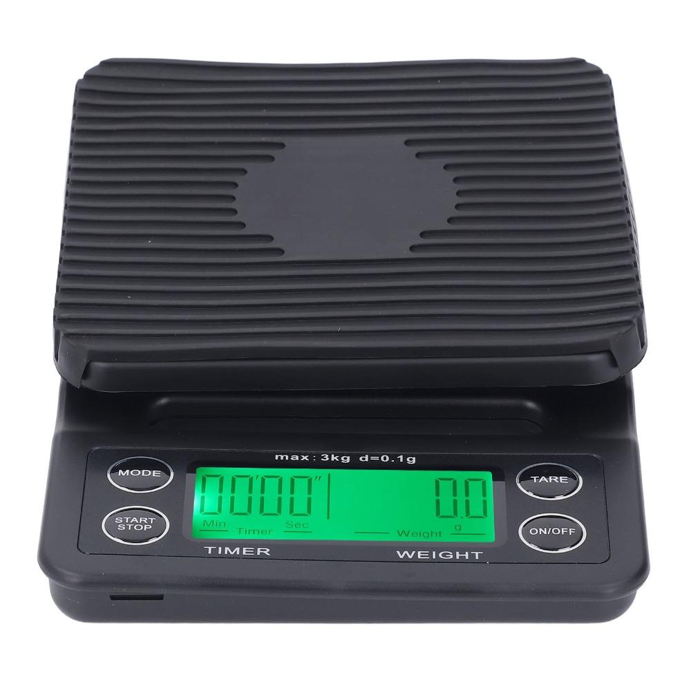 3kg Range Coffee Scale Timer 0.1g Accuracy Kitchen Food Scale Durable Coffee Scale  Kitchen Use