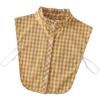 Rundhals Pilzkante Gelber Kragen Hemd Falscher Kragen Kinder Spitzkragen Karomuster Stehkragen Baumwolle Student B537