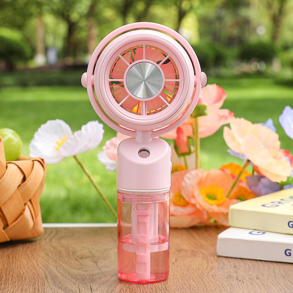 Portable Rechargeable Handheld Mini Electric Spray Fan with USB for Summer Humidifying