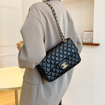 Damenhandtasche süße Macaron-Farbe neue Diamant-Kettentasche Damenhandtasche Schulter-Umhängetasche
