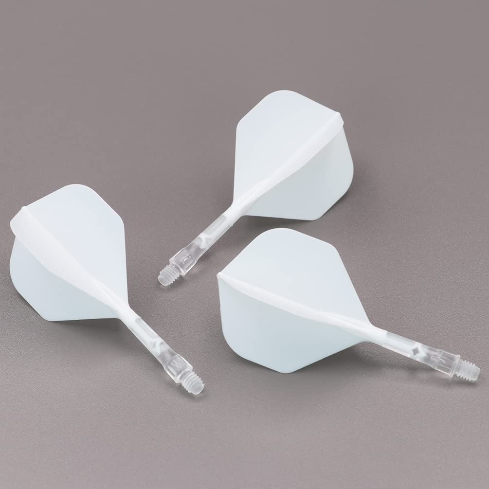Cuesoul ROST T19 Shaft Integrated Big Standard White Clear Small Size Two-Tone Dual-Material Flights, Shape, 3-Club Set, Flights, Shafts,
