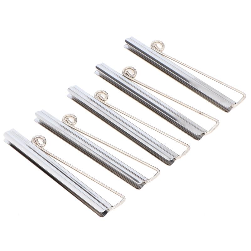 5/10Pcs 75Mm Bifold Money Clip Bar Wallet Spring Clamp Cash Check Credit Card Holder Hardware Metal Clip