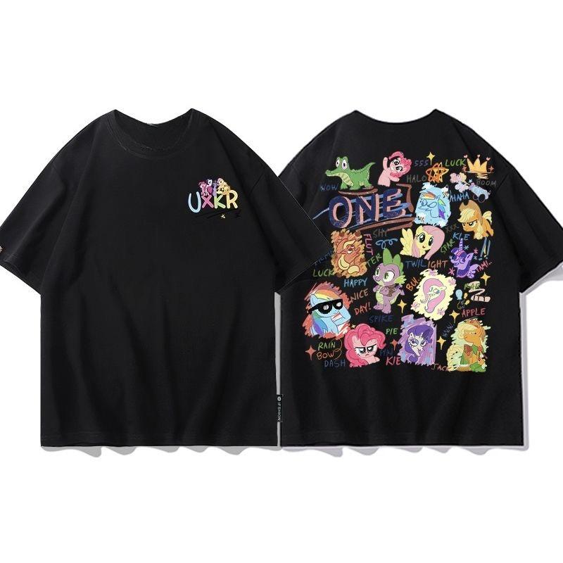 2026 summer new Cotton shortsleeved summer clothing with cartoon Little Mermaid print stylish top for mediumsized children S