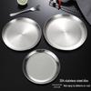Stainless Steel Round Korean Style Matte Serving Plates