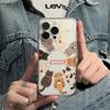 Cartoon Cute Rose Kitten Transparent Phone Case for IPhone 11 12 13 14 15 16 17 Pro Max IPhone 16 15 14 Plus Silicone Soft Cover