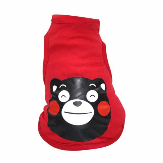 

Эластичный жилет с мультяшным узором, полиэстеровая одежда для собак с принтом китайских иероглифов для лета XL красный