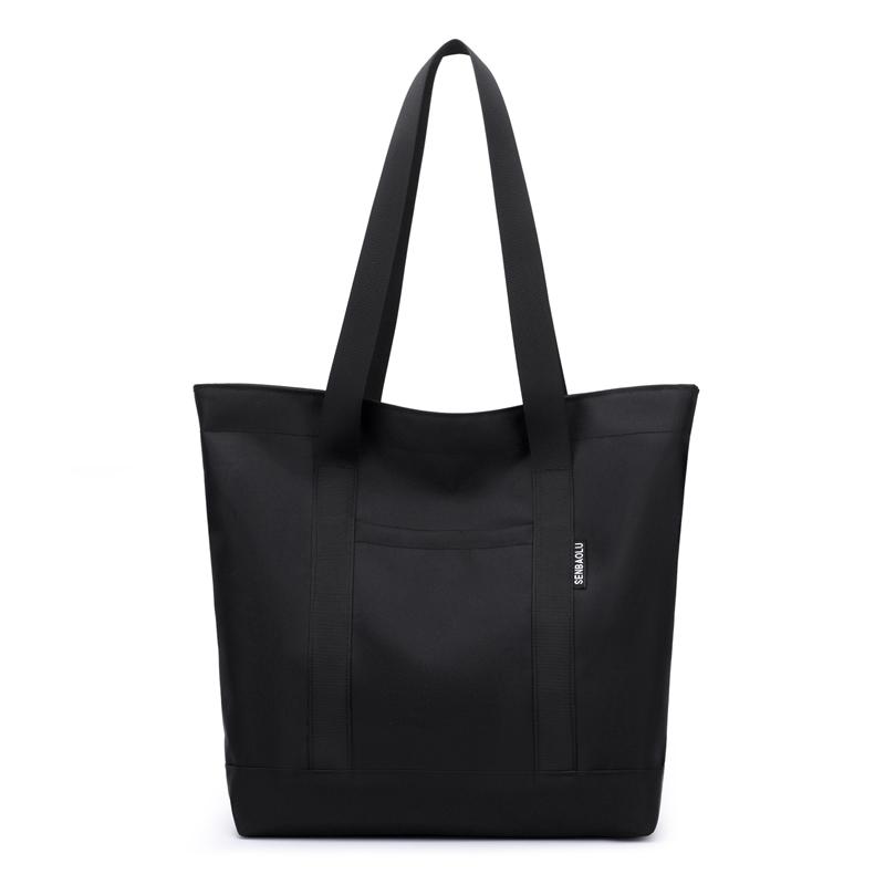 Outdoor Travel Shoulder Bag Men s Large Capacity Tote Bag Business Briefcase чёрный