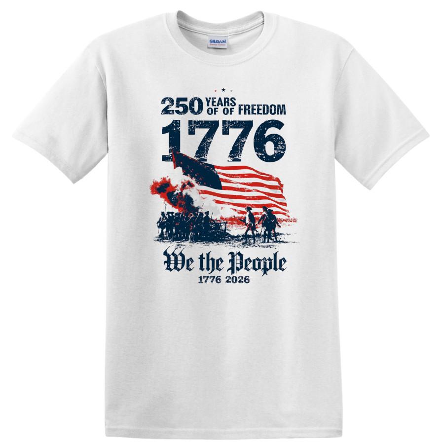 250 Years Of Freedom T Shirt 1776 American Flag We The People Patriot Retro Tee 3XL