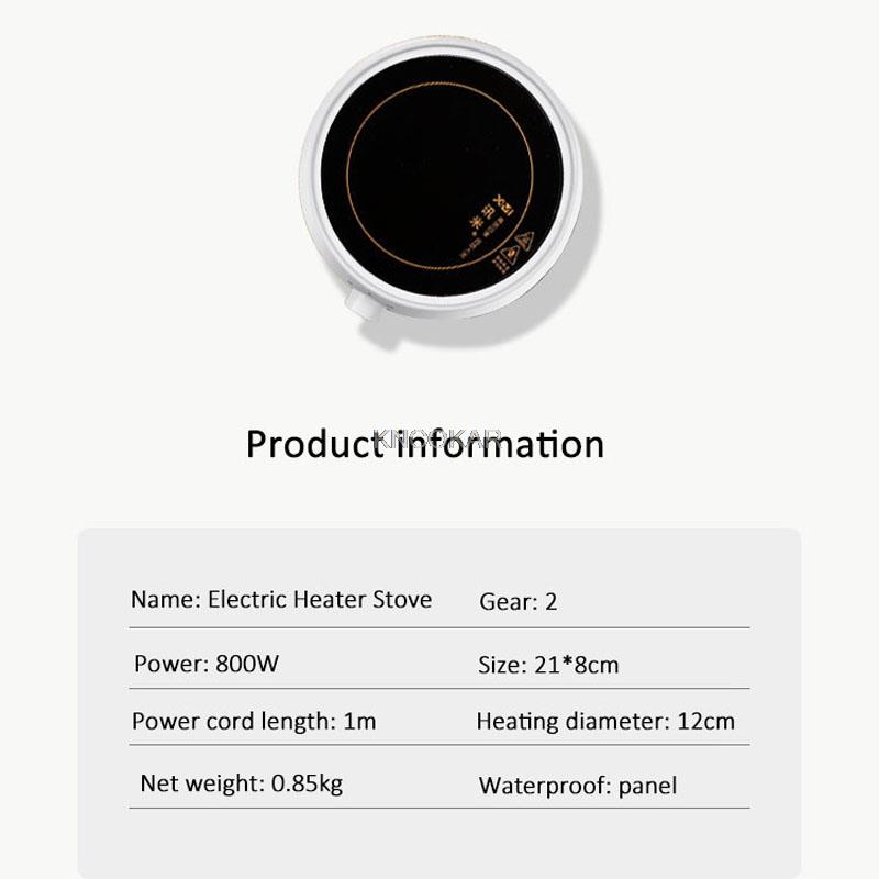 220V Hot Plate Stove Mini Electric Heater Stove Tea Maker For Coffee Milk Soup Heater Multifunctional Cooker 800W No Pot