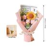 Knitted Knit Sunflower Plush Bouquet Cartoon Sunflower Flower Bouquet Toy  Valentine'S Day