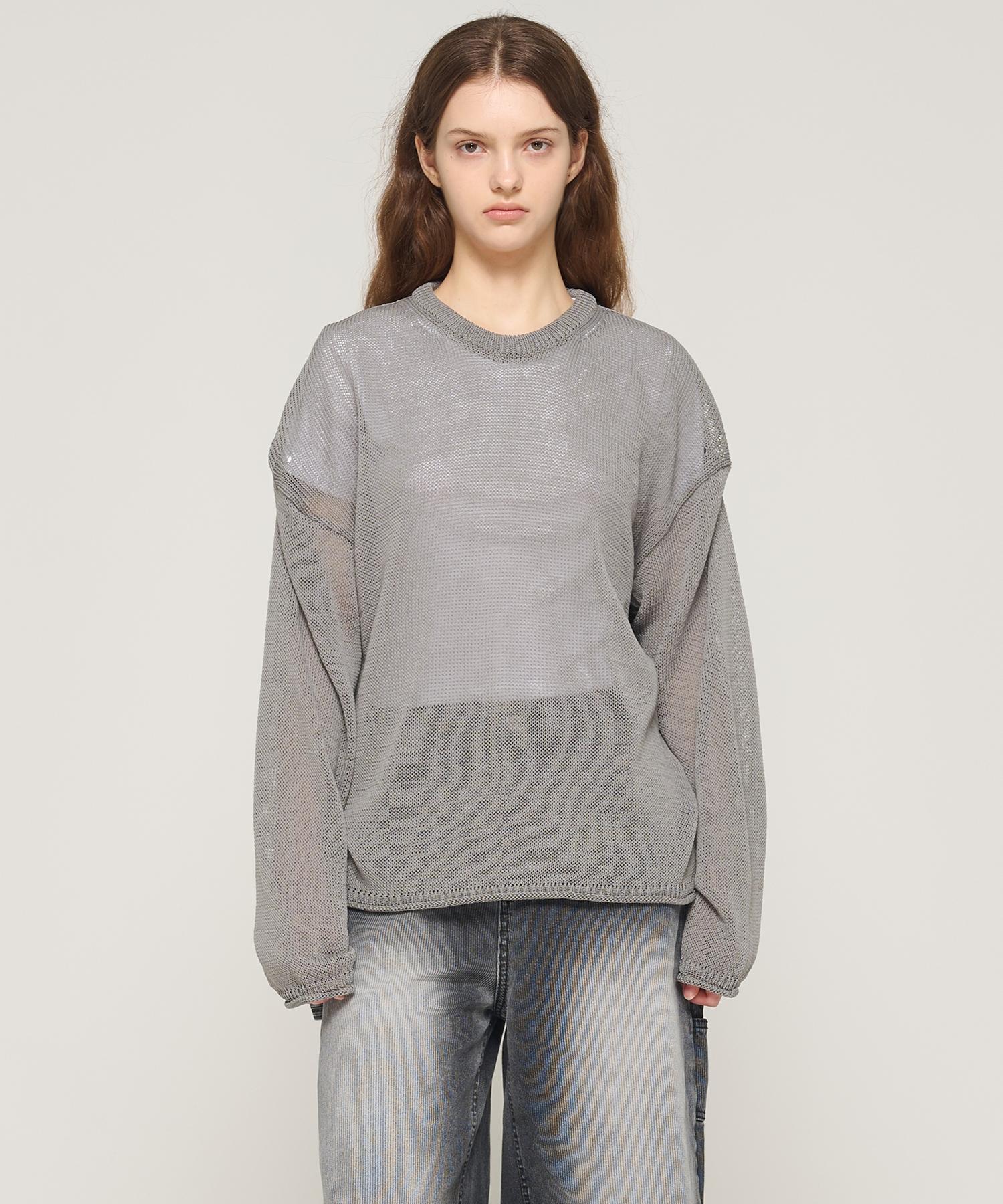 Cargo Bros For Woman Loose Punching Summer Knit (Gray) Free