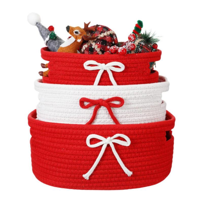 Modern Minimalist Storage Basket With Cotton Rope Handles For Home Organization And Gift Use