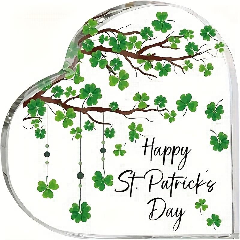 St. Patrick's Day Acrylic Sign, Not Lucky Just Blessed Gifts, Home Office Desktop Decoration, Sill Clover, Nurseries, Home Desk Living Room Acr