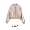 Fashion Style 2024 Autumn New Women's Suede Texture Effect Pilot Jacket Outwear 8073066