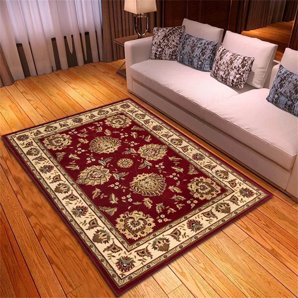 National Style Retro European Pattern Large Carpet Square Floor Mat Striped