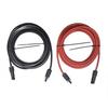 1 Pair 20FT Solar Panel Extension Cable Wire Connector 6mm²/10AWG Black + Red